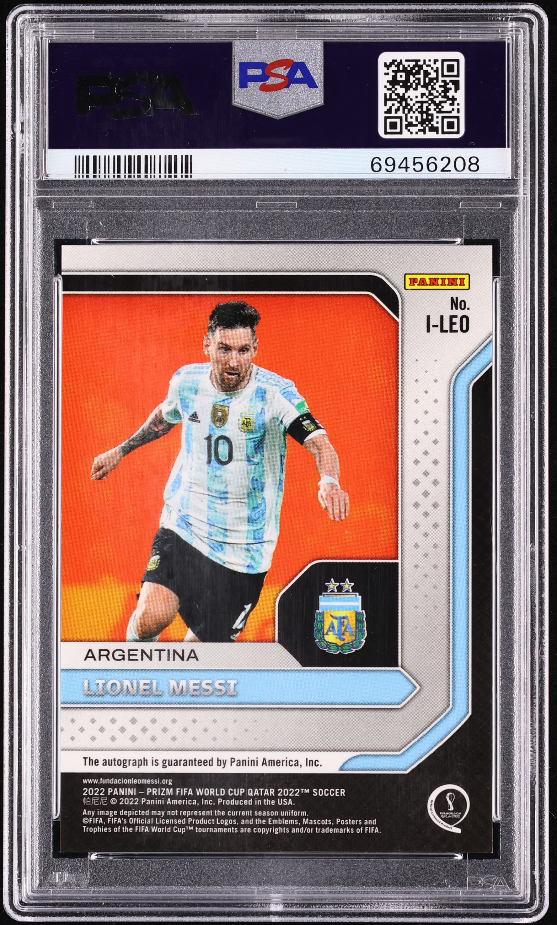 その他 ziyeck panini prizm Qatar signatur psa8 2022 Panini Prizm World Cup Qatar International Ink Lionel
