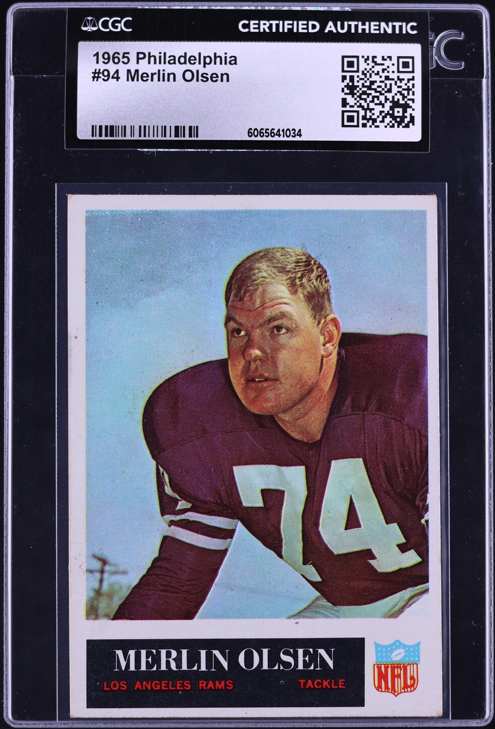 1965 Philadelphia Merlin Olsen #94 CGC AUTH