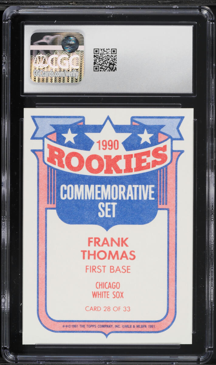 1991 Topps Rookies Frank Thomas #28 CGC 9 MINT