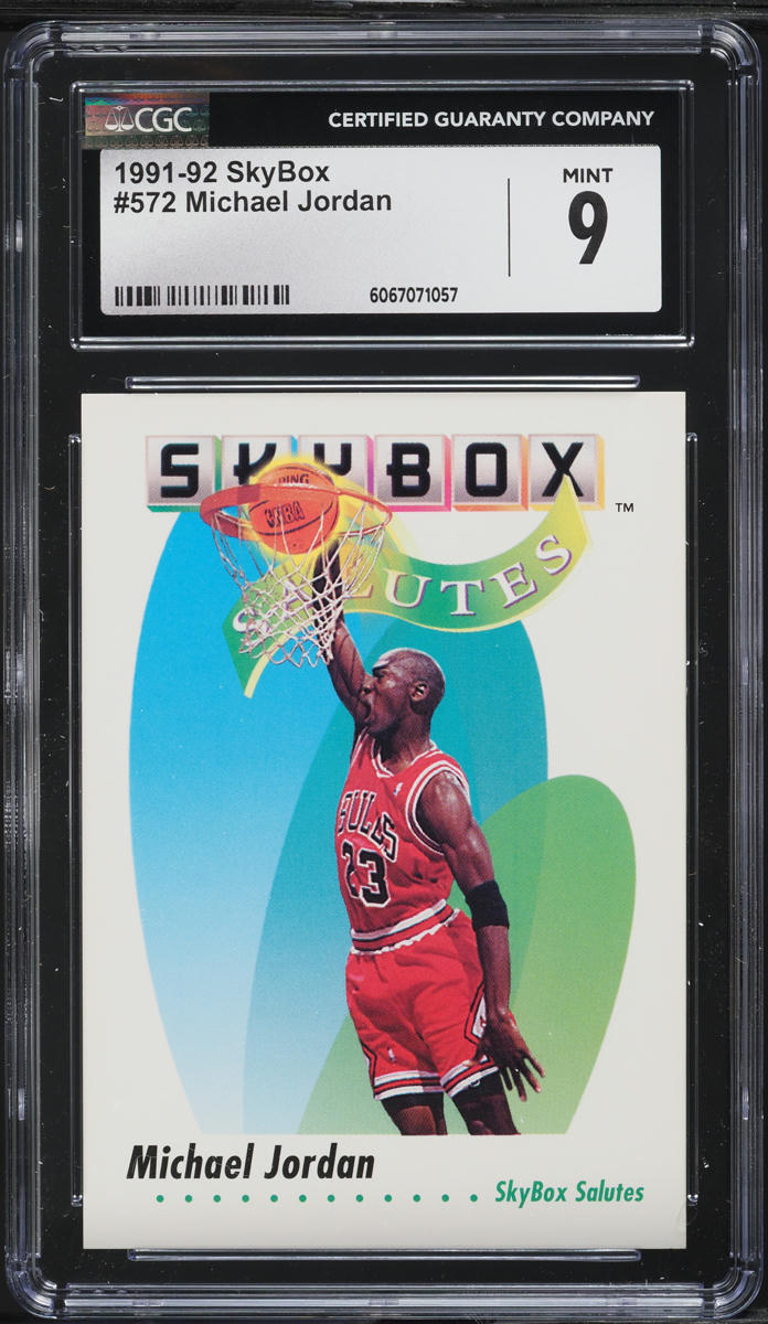1991 Skybox Basketball Michael Jordan #572 CGC 9 MINT