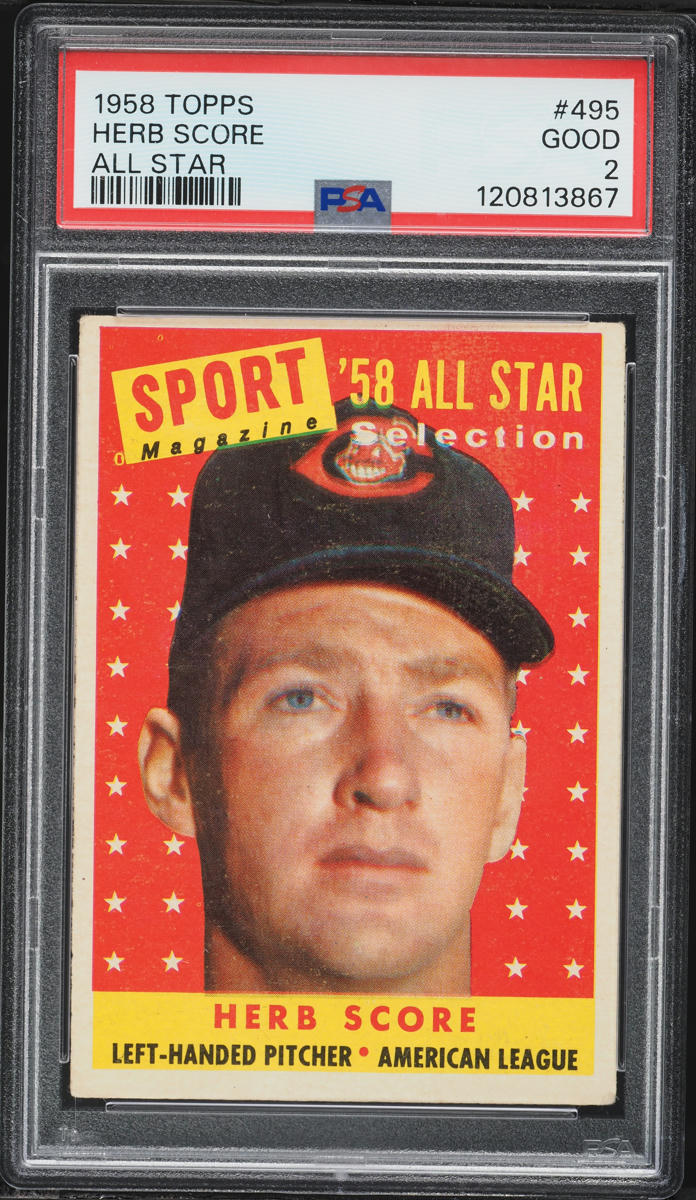1958 Topps All Star Herb Score #495 PSA 2 GD