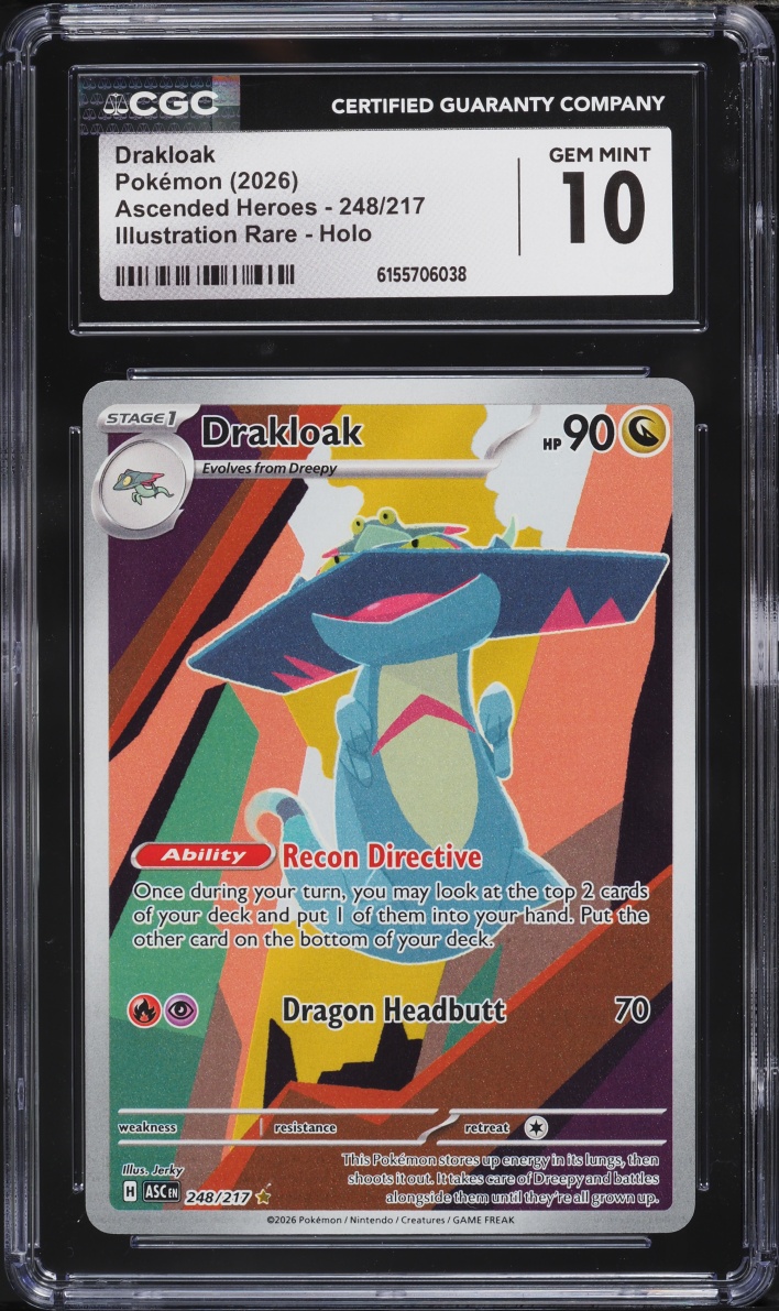 2026 Pokemon Mega Evolution Ascended Heroes IR Drakloak #248 CGC 10 GEM MINT