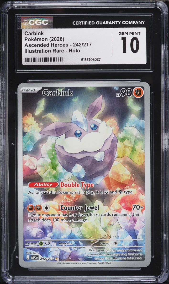 2026 Pokemon Mega Evolution Ascended Heroes IR Carbink #242 CGC 10 GEM MINT