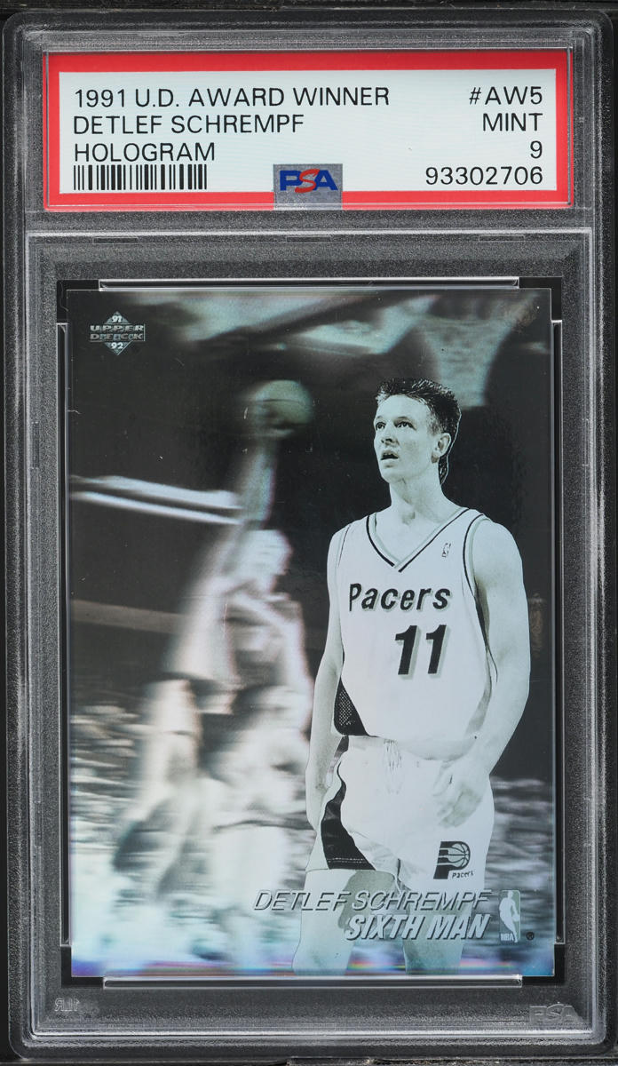 1991 Upper Deck Award Winner Holograms Detlef Schrempf #AW5 PSA 9 MINT