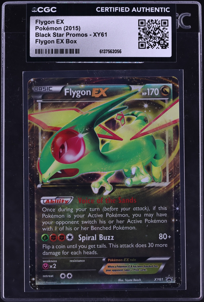 2015 Pokemon XY Black Star Promo Flygon EX #XY61 CGC AUTH