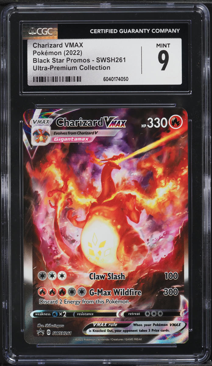 2022 Pokemon SWSH Black Star Promo Ultra Premium Charizard VMAX #SWSH261 CGC 9