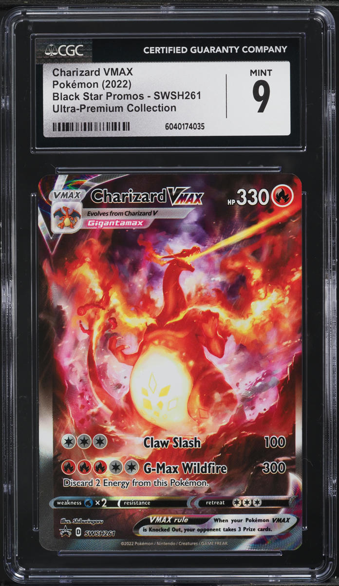 2022 Pokemon SWSH Black Star Promo Ultra Premium Charizard VMAX #SWSH261 CGC 9