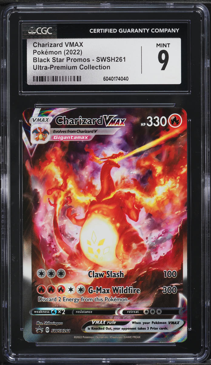 2022 Pokemon SWSH Black Star Promo Ultra Premium Charizard VMAX #SWSH261 CGC 9