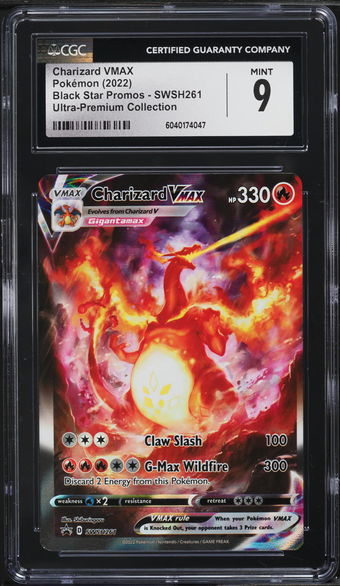 2022 Pokemon SWSH Black Star Promo Ultra Premium Charizard VMAX #SWSH261 CGC 9
