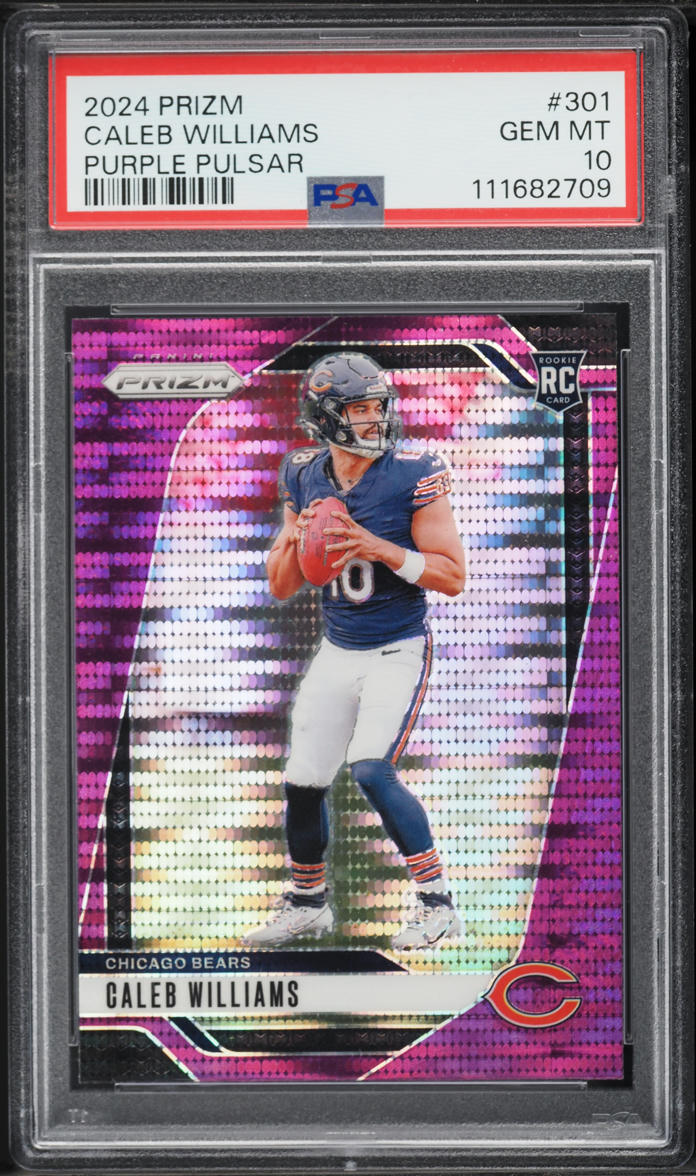 2024 Panini Prizm Purple Pulsar Caleb Williams ROOKIE #301 PSA 10 GEM MINT
