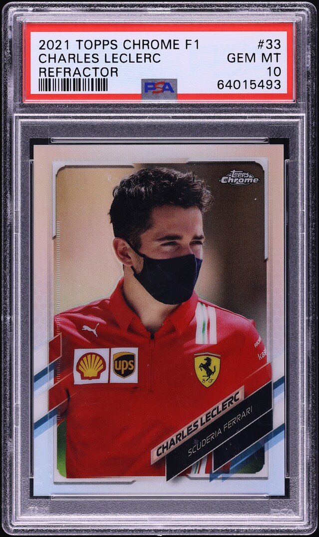 Charles Leclerc auto Topps chrome - Autograph certified PSA