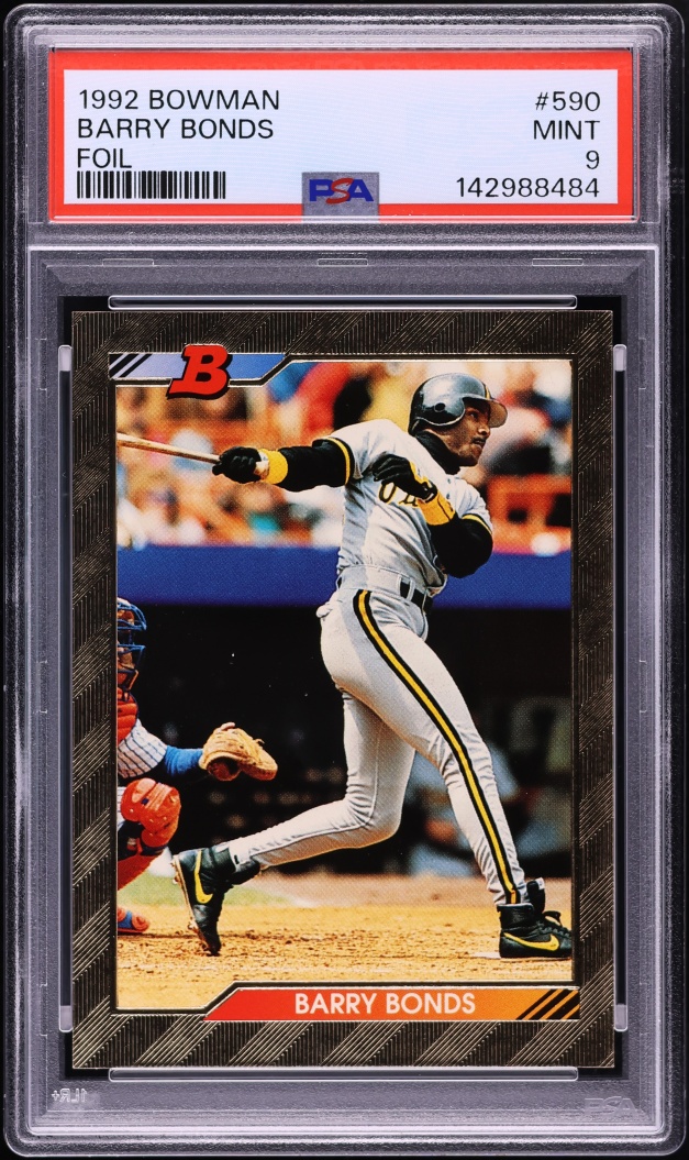 1992 Bowman Foil Barry Bonds #590 PSA 9 MINT