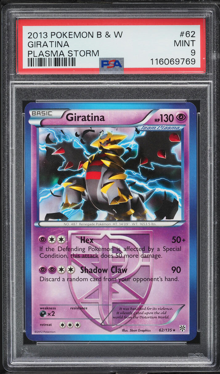 2013 Pokemon Black & White Plasma Storm Giratina #62 PSA 9 MINT