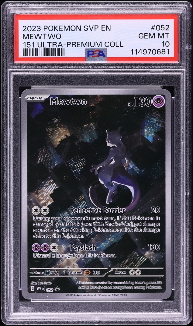 2023 Pokemon Scarlet & Violet Promo 151 Ultra Premium Full Art Mewtwo #52 PSA 10 GEM MINT