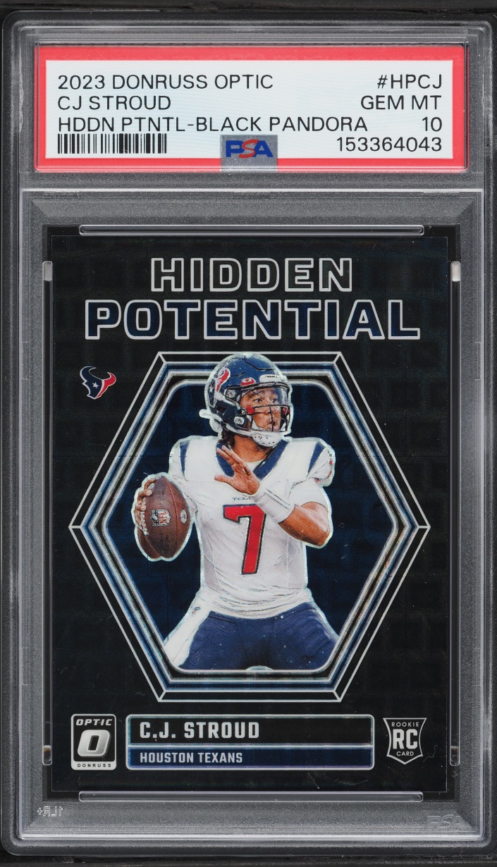 2023 Donruss Optic Hidden Potential Black Pandora C.J. Stroud ROOKIE /25 #HP-CJ PSA 10 GEM MINT