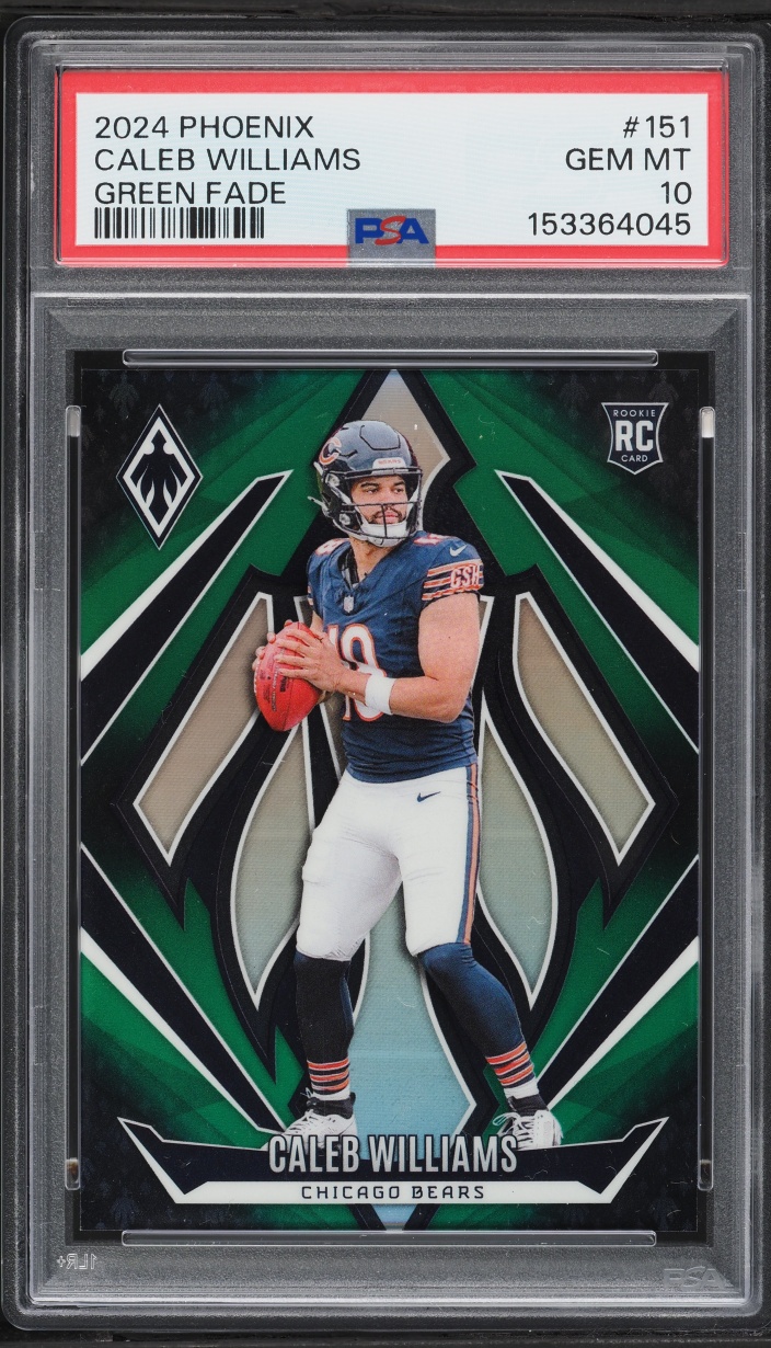 2024 Panini Phoenix Green Fade Caleb Williams ROOKIE /199 #151 PSA 10 GEM MINT
