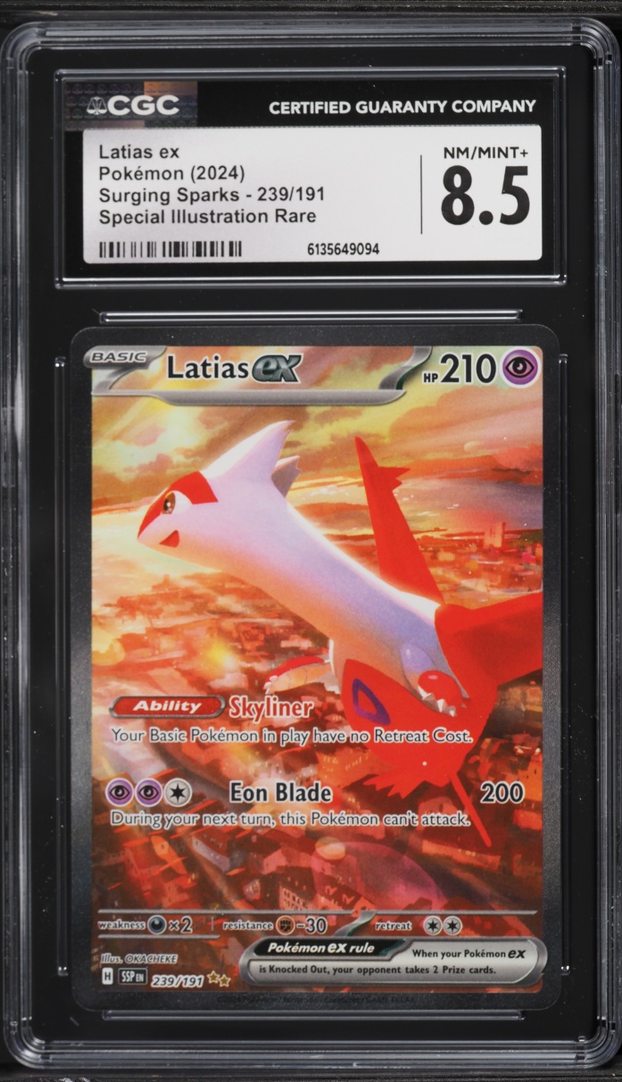 2024 Pokemon Scarlet & Violet Surging Sparks SIR Latias EX #239 CGC 8.5 NM-MT+