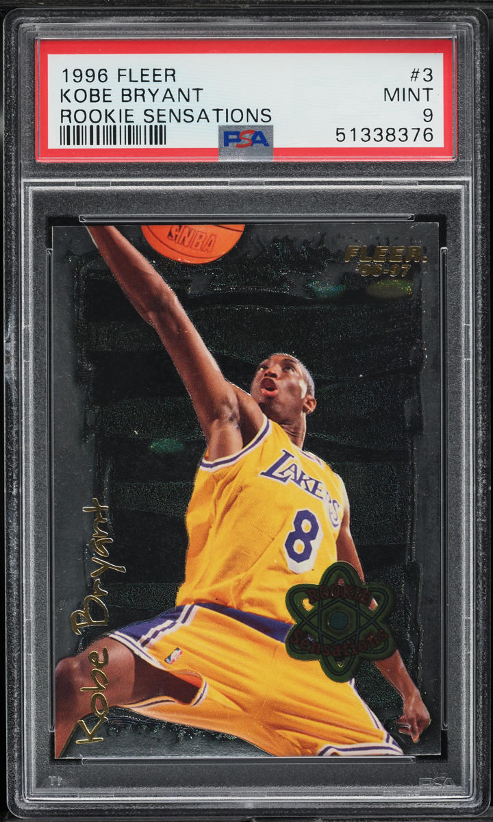 1996 Fleer Sensations Kobe Bryant ROOKIE #3 PSA 9 MINT
