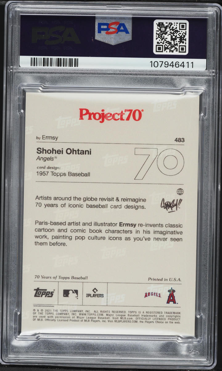 2021 Topps Project70 By Ernsy Shohei Ohtani #483 PSA 8 NM-MT