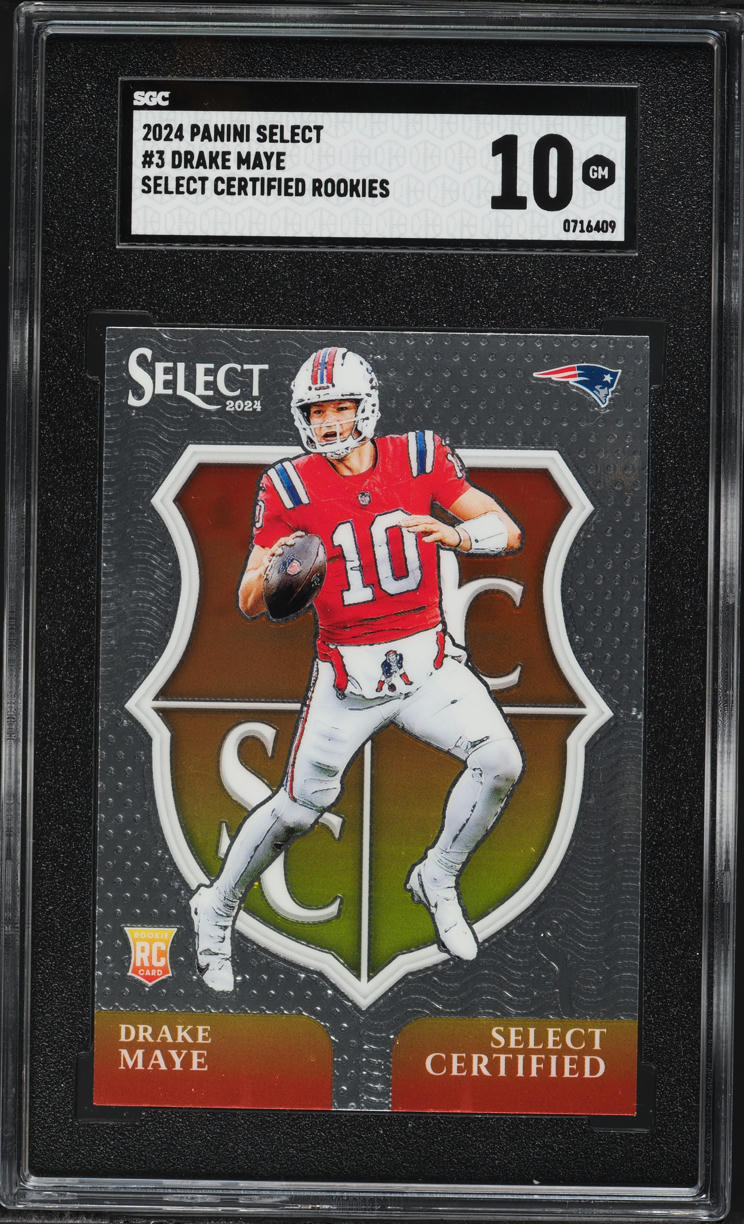 2024 Select Certified Drake Maye ROOKIE #3 SGC 10 GEM MINT