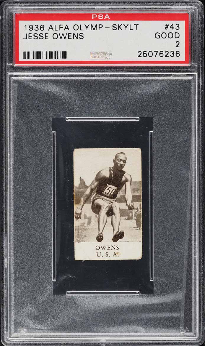 1936 Alfa Olympics Skylt Track & Field Jesse Owens #43 PSA 2 GD - Photo 1