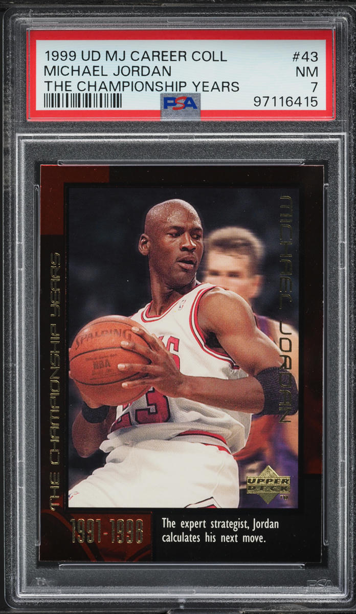1999 Upper Deck MJ Career Collection Championship Years Michael Jordan #43 PSA 7