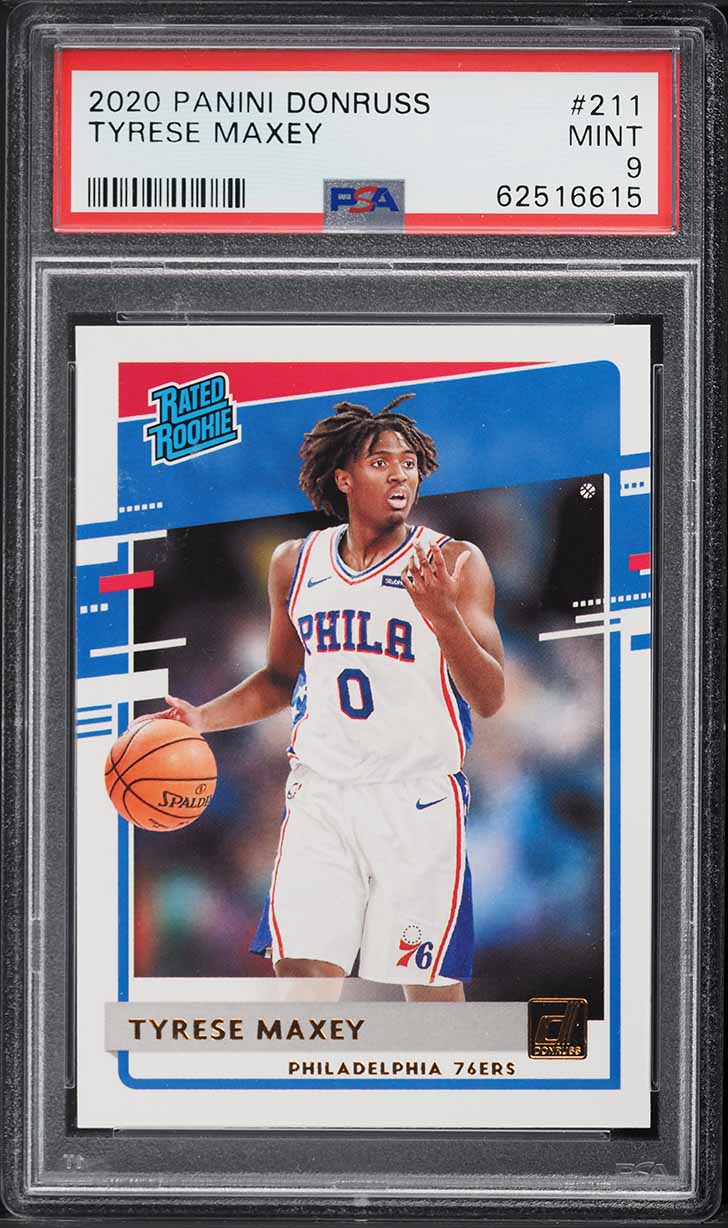 2020 Donruss Basketball Tyrese Maxey ROOKIE #211 PSA 9 MINT