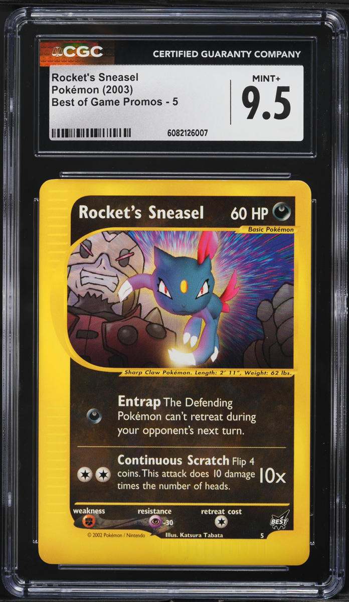2003 Pokemon Best Of Game Promo Rocket's Sneasel #5 CGC 9.5 MINT+