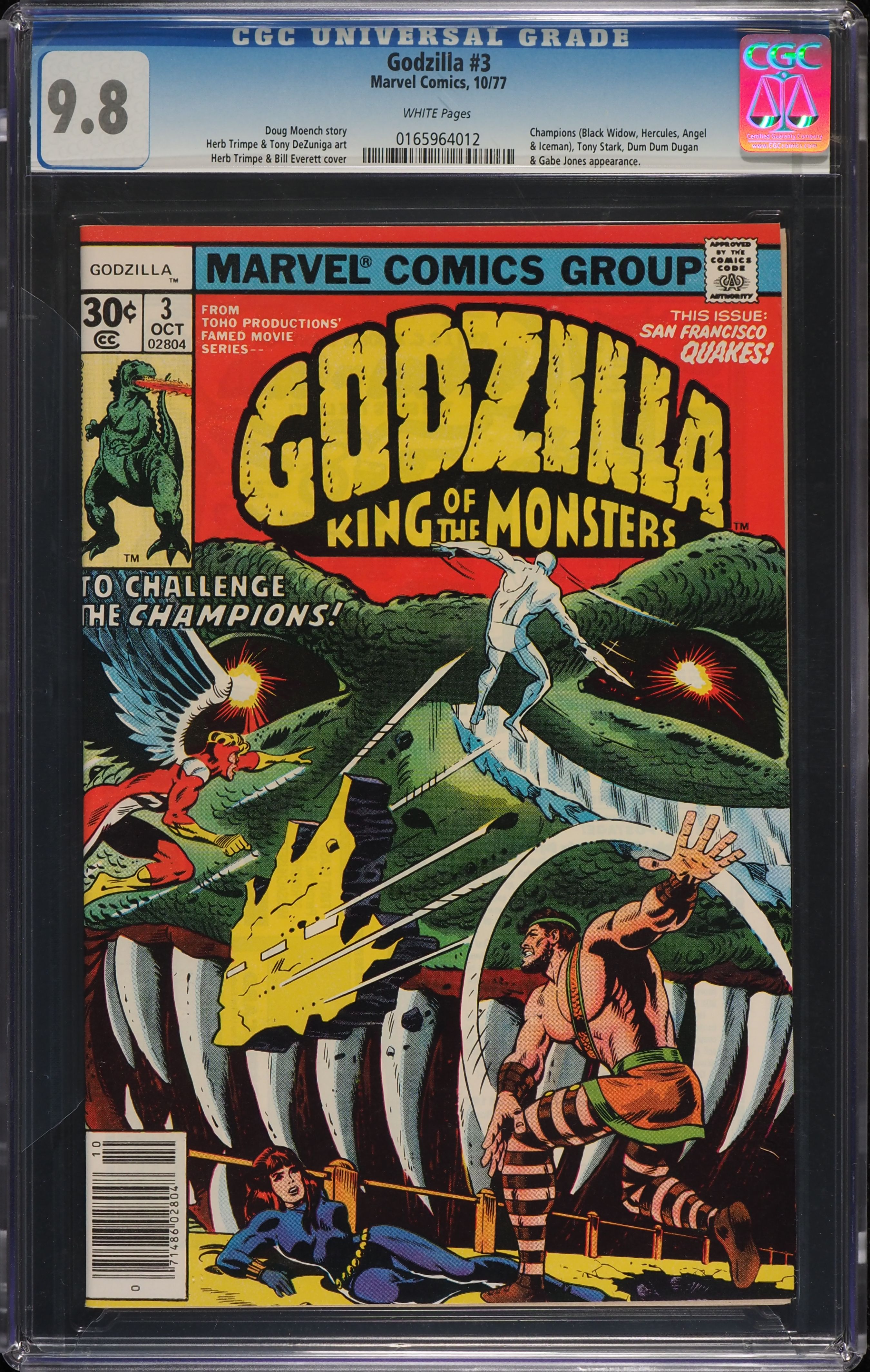 Godzilla #3 (Marvel, 1977) CGC 9.8 White Pages