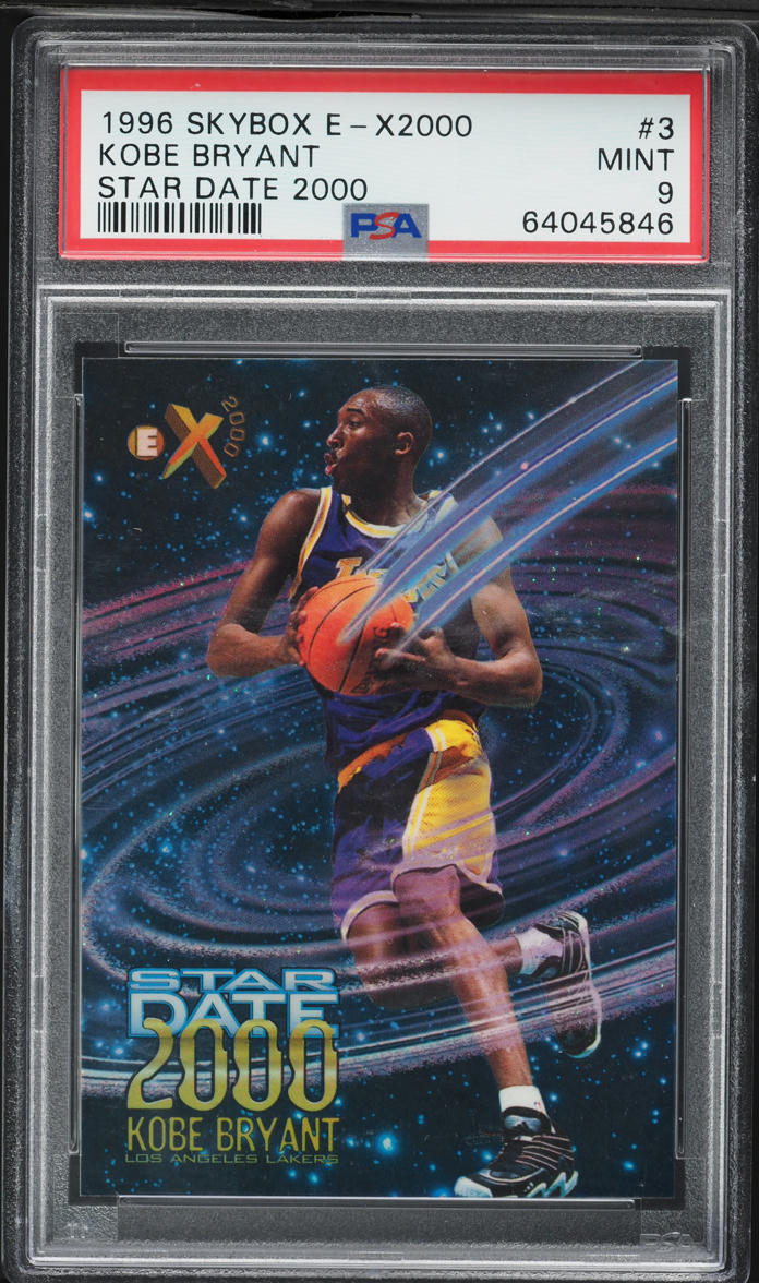 1996 Skybox E-X2000 Star Date 2000 Kobe Bryant ROOKIE #3 PSA 9