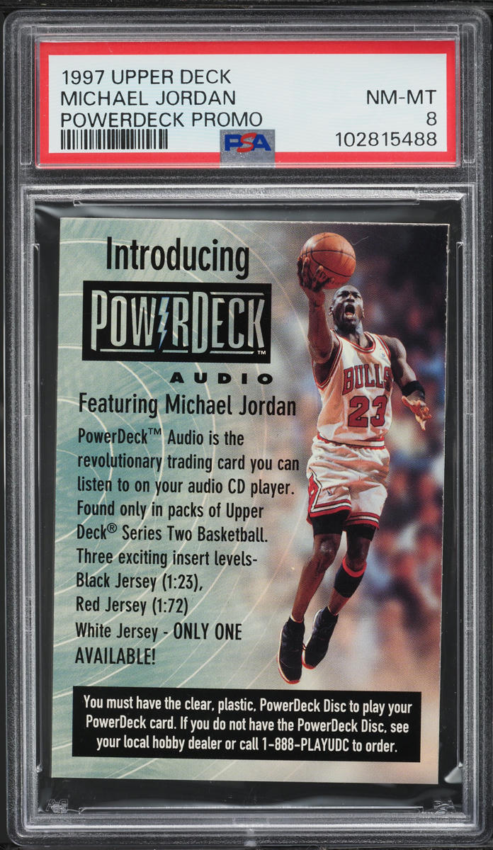 1997 Upper Deck Powerdeck Promo Michael Jordan PSA 8 NM-MT