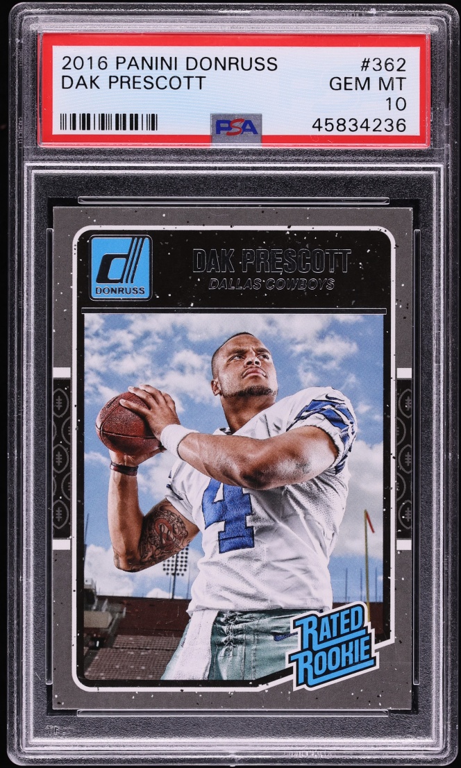 2016 Donruss Football Dak Prescott ROOKIE #362 PSA 10 GEM MINT