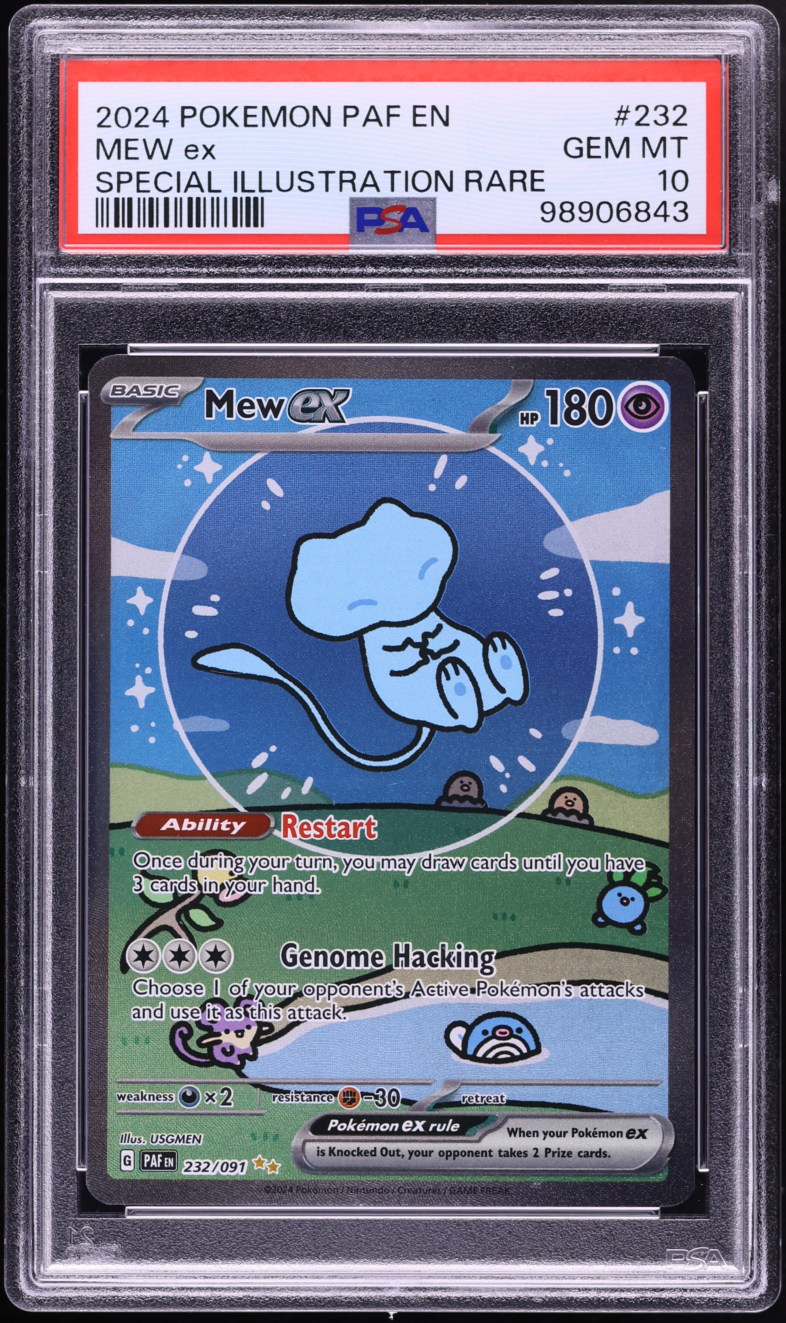 2024 Pokemon Scarlet & Violet Paldean Fates SIR Mew EX #232 PSA 10 GEM MINT