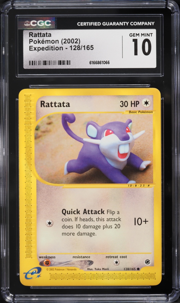 2002 Pokemon Expedition Rattata #128 CGC 10 GEM MINT
