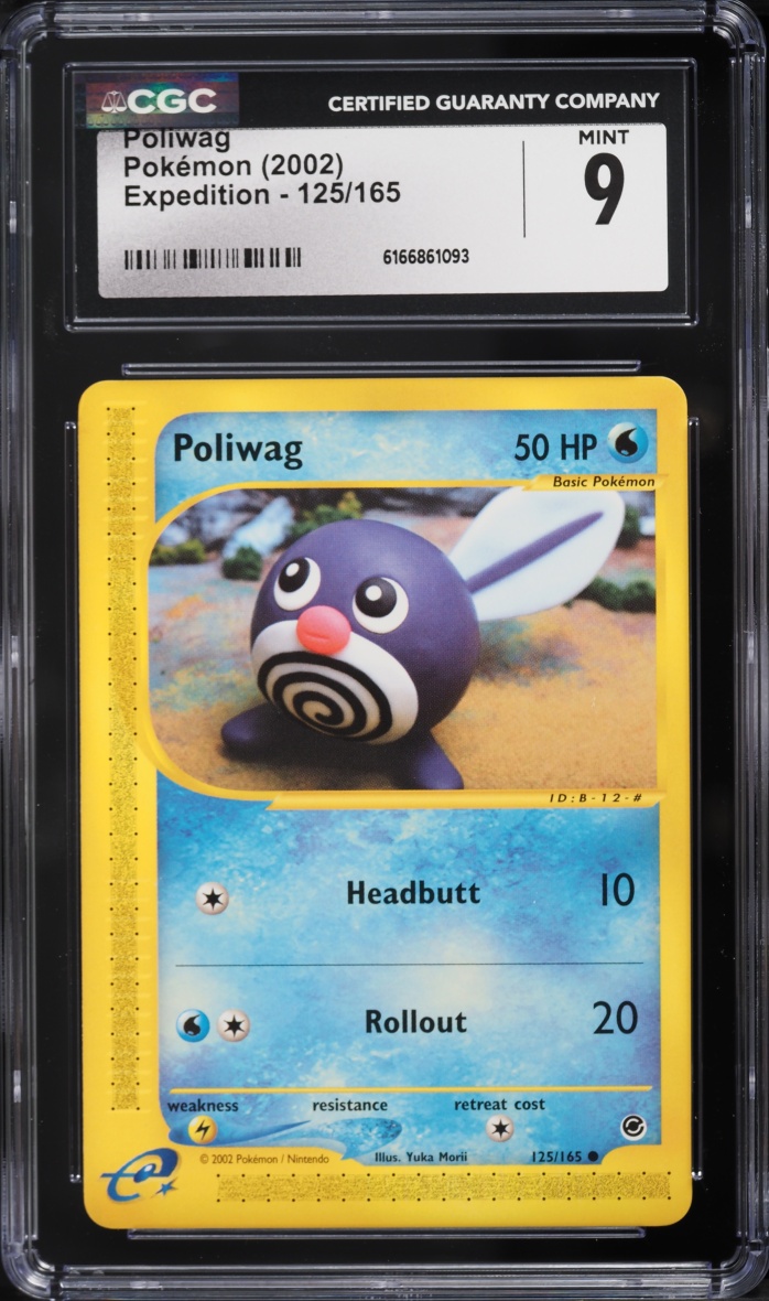 2002 Pokemon Expedition Poliwag #125 CGC 9 MINT