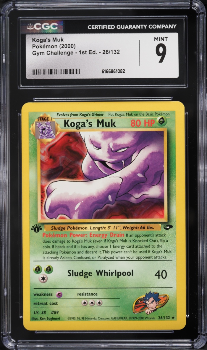 2000 Pokemon Gym Challenge 1st Edition Koga's Muk #26 CGC 9 MINT