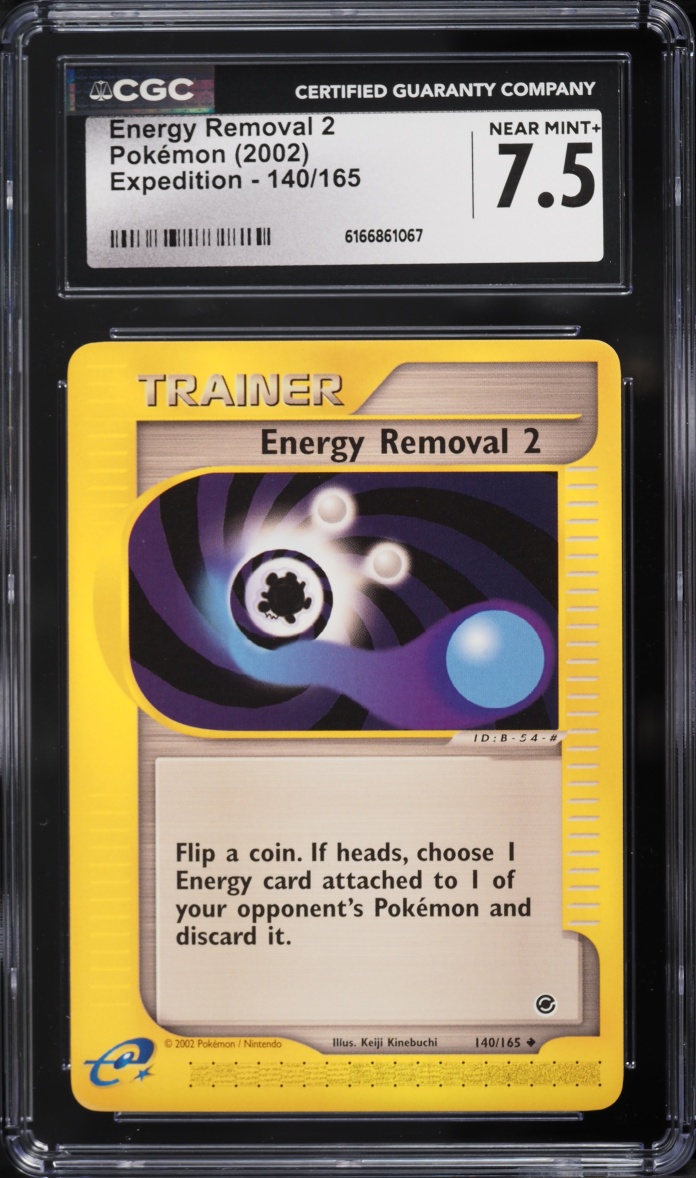 2002 Pokemon Expedition Energy Removal 2 #140 CGC 7.5 NRMT+