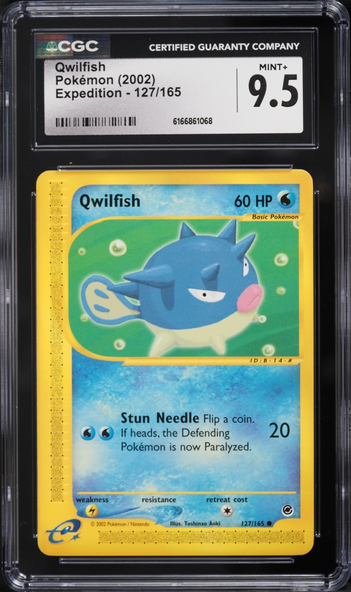 2002 Pokemon Expedition Qwilfish #127 CGC 9.5 MINT+