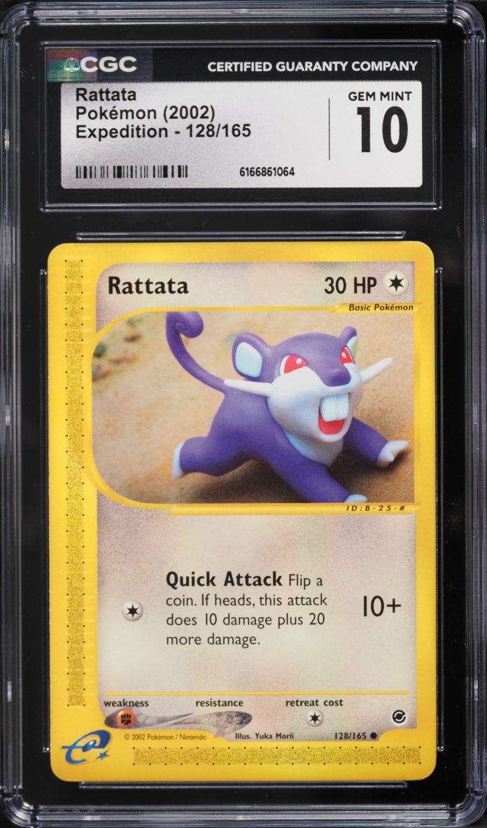 2002 Pokemon Expedition Rattata #128 CGC 10 GEM MINT