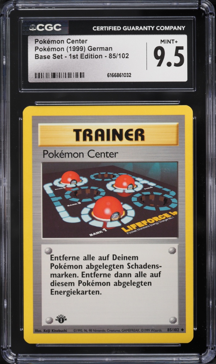 1999 Pokemon German Base Set 1st Edition Pokemon Center #85 CGC 9.5 MINT+