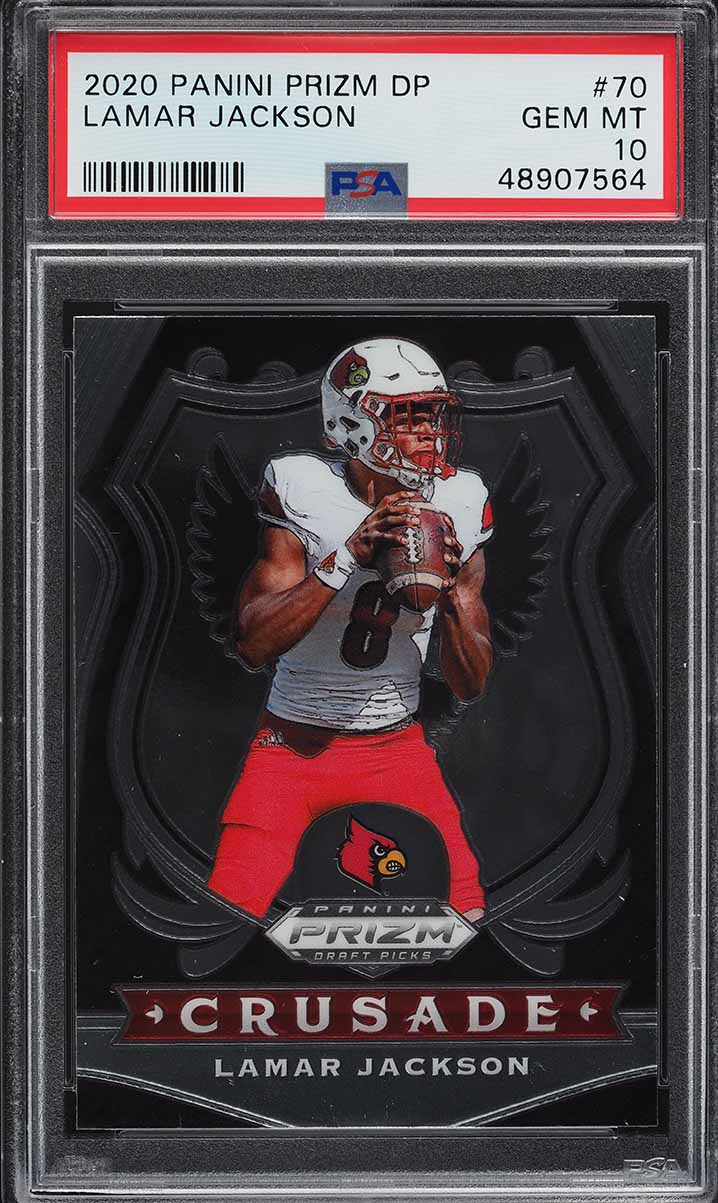 2020 Panini Prizm Draft Picks Lamar Jackson #70 PSA 10 GEM MINT