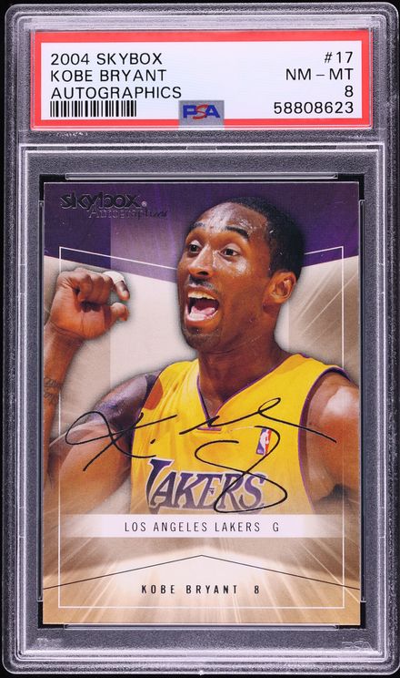 2004 Skybox Autographics Kobe Bryant #17 PSA 8 NM-MT