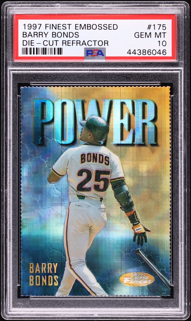 1997 Finest Embossed Die-Cut Refractor Barry Bonds #175 PSA 10 GEM MINT - Photo 1