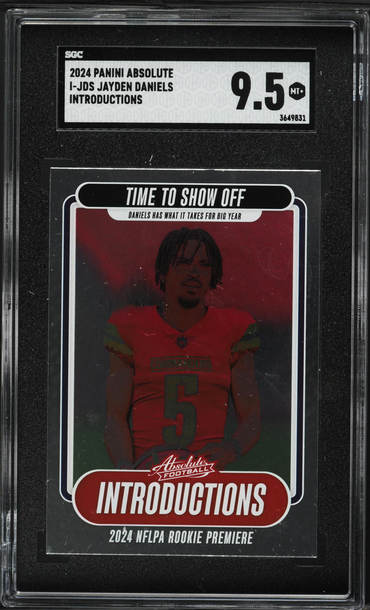 2024 Absolute Introductions Jayden Daniels ROOKIE #I-JDS SGC 9.5 MINT+
