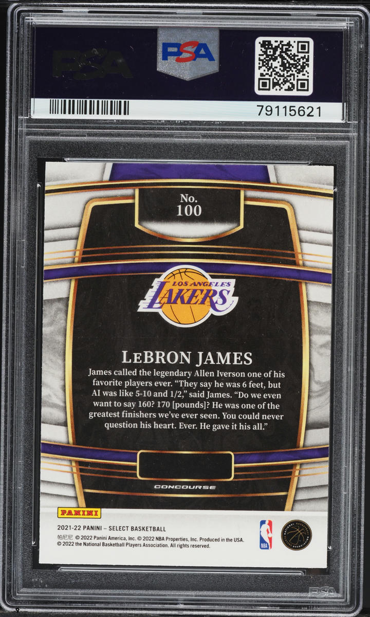 2021 Select Concourse Blue LeBron James #100 PSA 10 GEM MINT