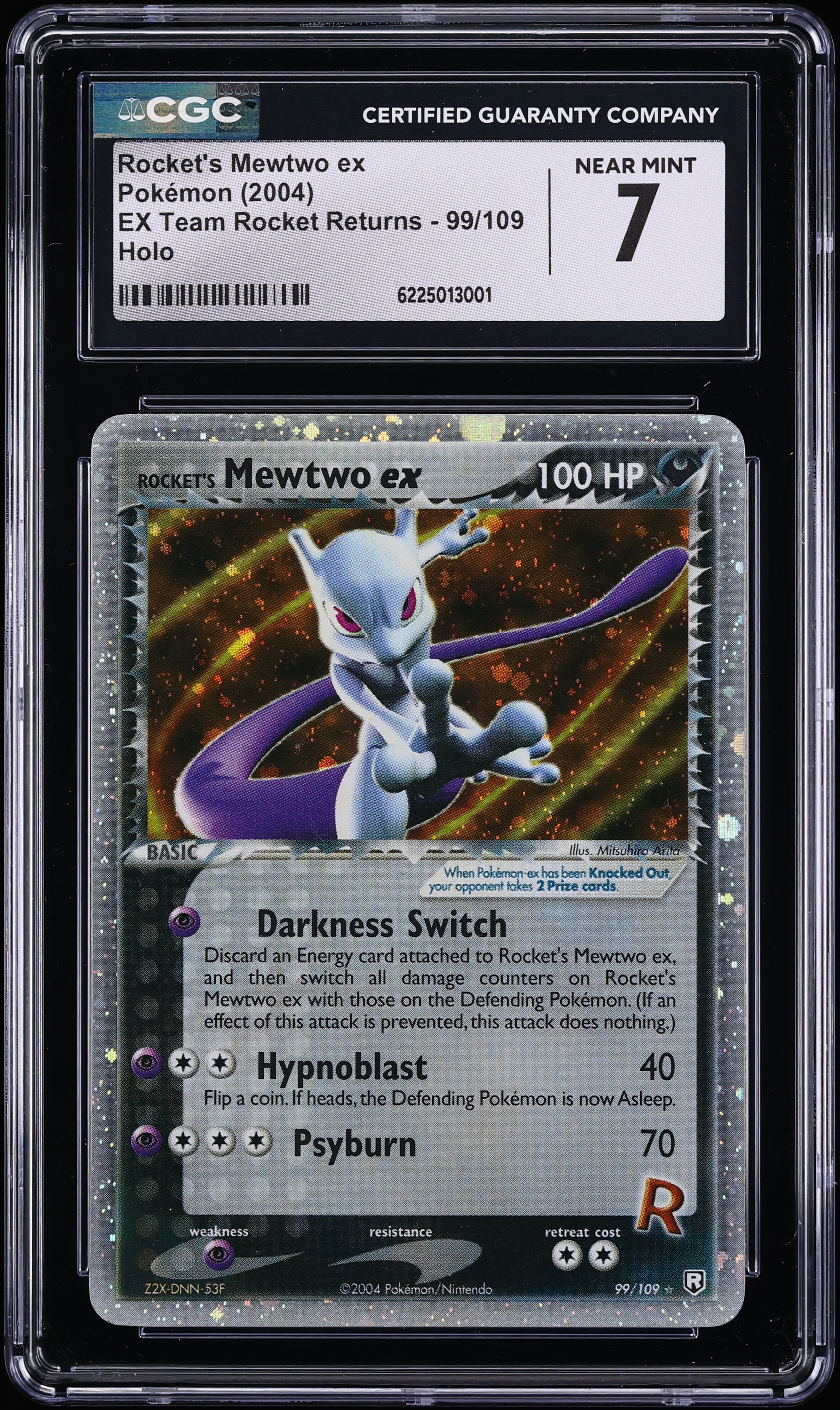 2004 Pokemon EX Team Rocket Returns Holo Rocket's Mewtwo EX #99 CGC 7 NRMT