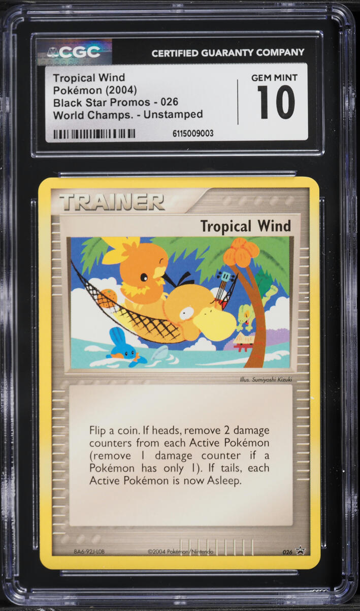 2004 Pokemon Promo World Championships Unstamped Tropical Wind #26 CGC 10 GEM MINT