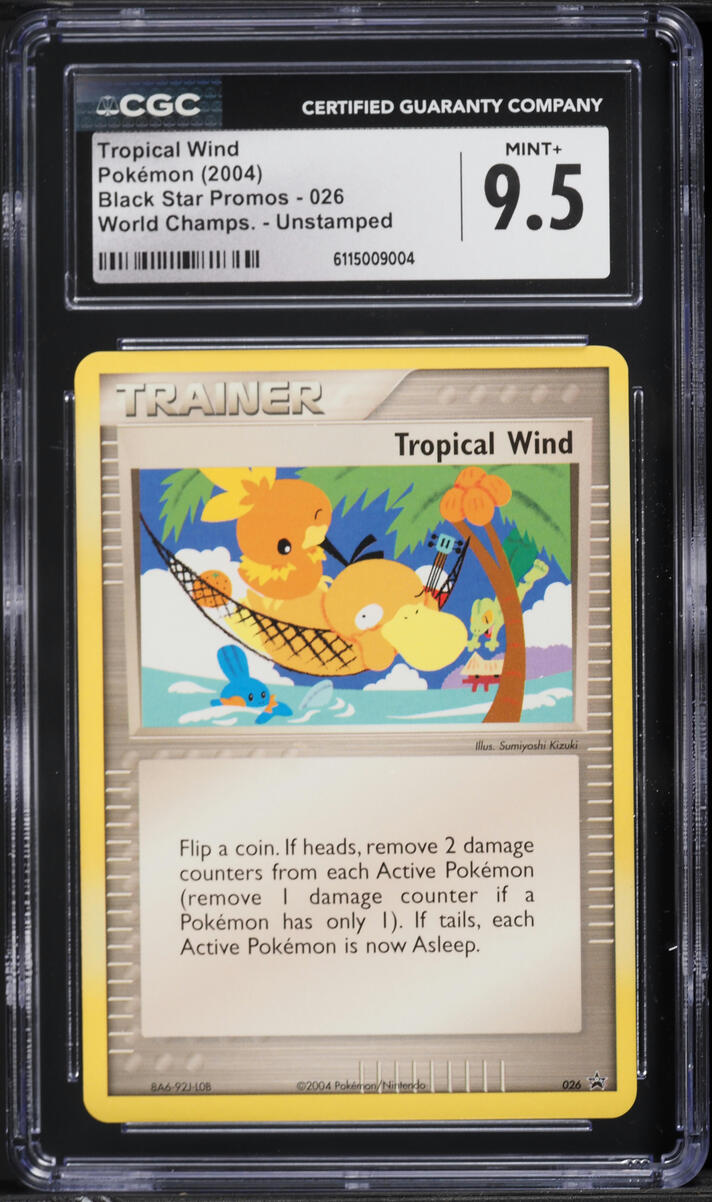 2004 Pokemon Promo World Championships Unstamped Tropical Wind #26 CGC 9.5 MINT+