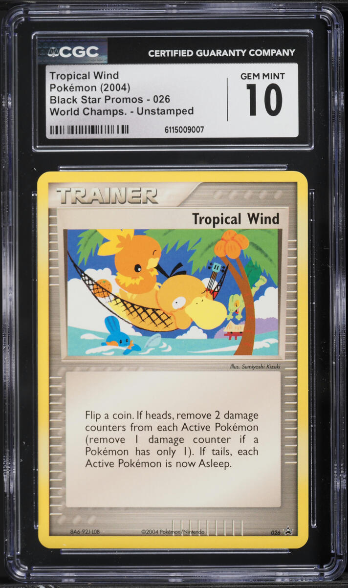 2004 Pokemon Promo World Championships Unstamped Tropical Wind #26 CGC 10 GEM MINT