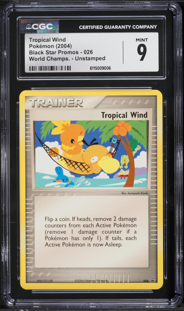2004 Pokemon Promo World Championships Unstamped Tropical Wind #26 CGC 9 MINT